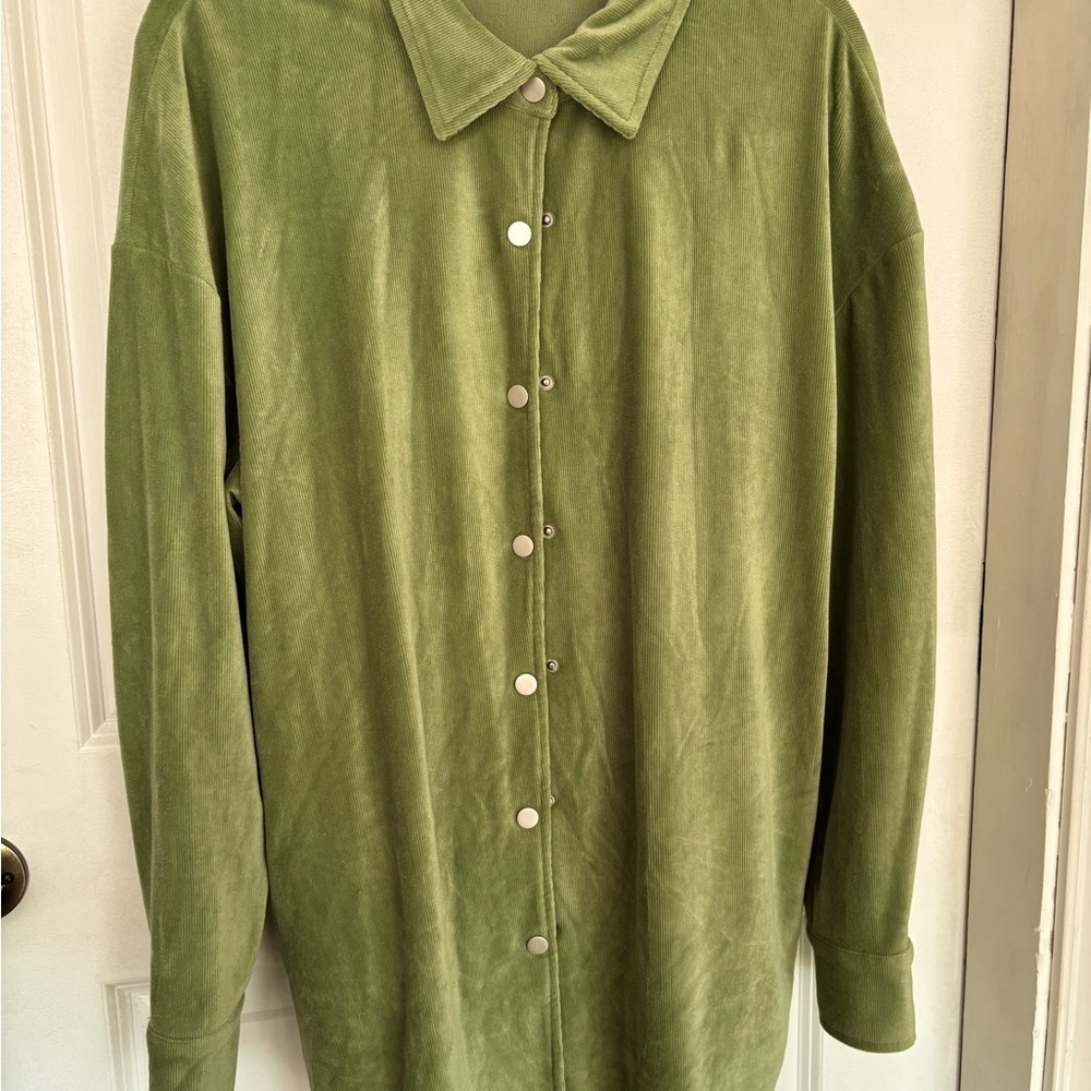Corduroy soft shacket- soft and stretchy! - Picture 2 of 5
